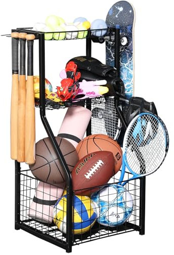 UU-Major Garage Sports Equipment Organizer,Ball Storage Bin Heavy Duty,Ball Storage Garage Sports Organizer Rack for Toys,Basketball,Football,Rugby,Bat.