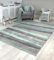 New Small Large Duck Egg Blue Silver Grey Wave Design Area Rugs Mats (80x150cm)