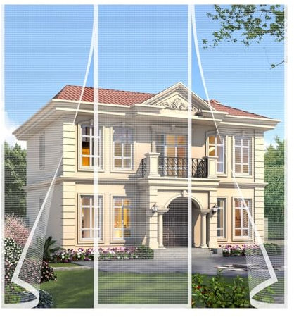 Zanzariera Porta Porta,225x185cm Zanzariera Magnetica in Vetroresina,Doppia Apertura Laterale Tenda Zanzariere Magnetiche per Porte Finestre Scorrevole Balcone Bianco