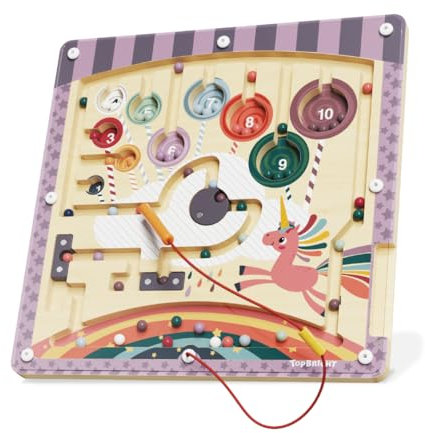 Topbright Einhorn Fantasie Labyrinth (Magnetspiel ab 36 Monate, Bunt, 28,5 x 2,6 x 29 cm) 1211462023de0001