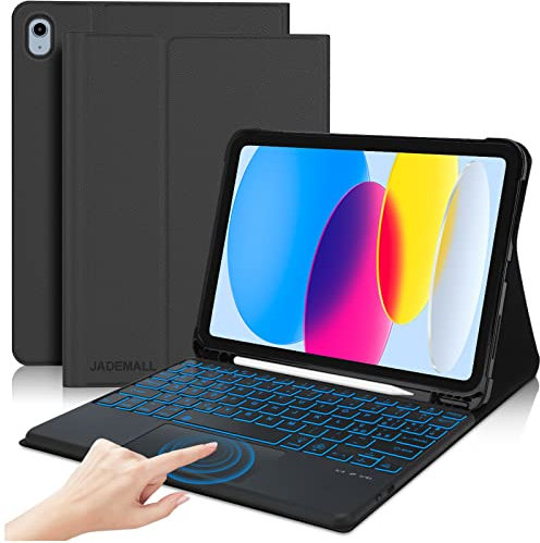 Tastiera con Trackpad per iPad 11 Generazione A16 2025/10 Generazione 10.9 2022, Custodia con Italiano QWERTY Magnetica Staccabile Bluetooth con Touchpad Tastiera per iPad 10/11 Generazione, Nero