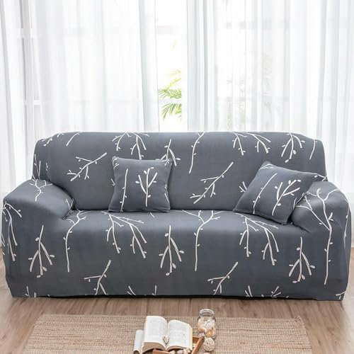 MEIFULLE 1 Stück Sofabezug mit Blumenmuster, elastischer Spandex-Couchbezug für Schlafzimmer, Büro, Wohnzimmer, Möbelschutz, Heimdekoration