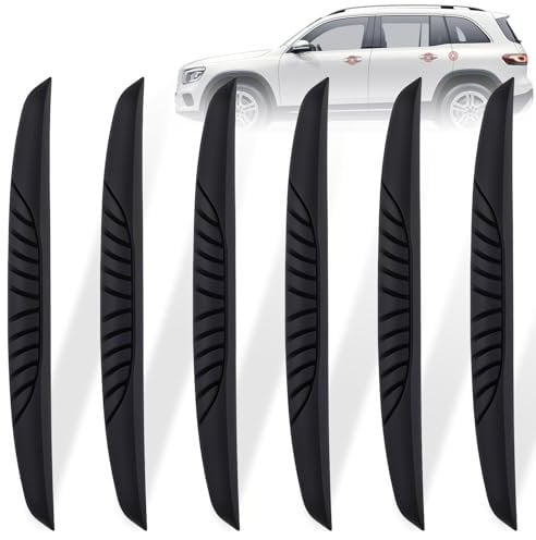AOZUO 6 Stück Autotür Türgriff Kantenschutz, Universal Türkantenschutz Auto Gummi Autotür Schutz, Autotüren Kantenschutz Autotür für Rückspiegel, Türen, Türgriff (Schwarz)