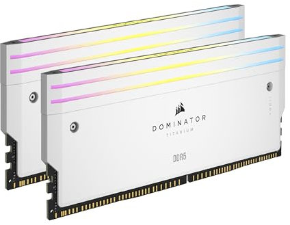 CORSAIR DOMINATOR TITANIUM DDR5 RGB Light Enhancement Kit – 2x Modules – 0GB RAM – CORSAIR iCUE Compatible – White