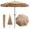 Ggipxalatyr Sombrilla De Paja De Plástico Artificial Φ270cm De Gran Tamaño Sombrilla De Terraza Sombrilla De Jardín con Manivela, para Playa Jardín Patio Exterior Terraza Balcón