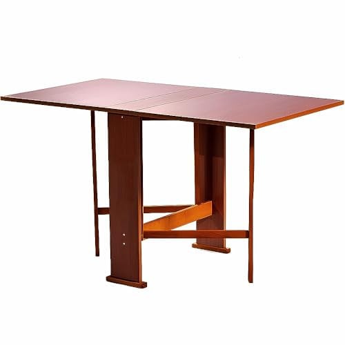 Tavolo richiudibile salvaspazio in legno consolle allungabile cm 136 componibile mobile multiuso casa cucina ingresso 7 Colori Disponibili (CILIEGIO)