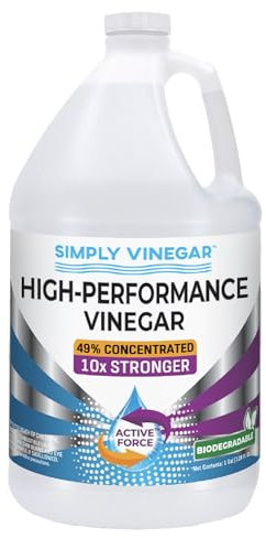 Simply Vinegar 49 % Essig in Industriestärke, konzentrierter Hochleistungsreiniger für Haus, Garten, Einfahrten und mehr, biologisch abbaubar und bleichfrei (nicht für Lebensmittel), 3,6 l