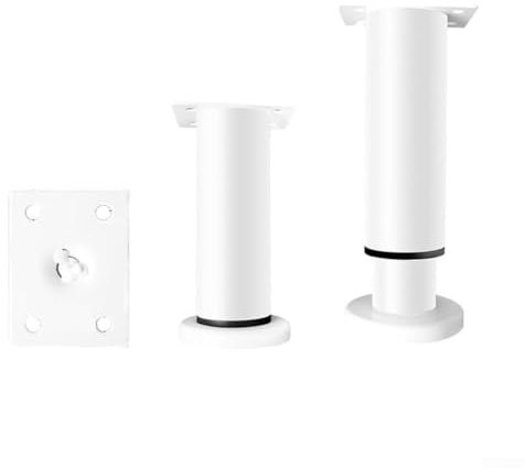 Pieds de meubles en plastique renforcé à hauteur réglable pour une meilleure stabilité Blanc 12-18 cm