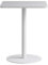 Quadratischer Bartisch mit Barhöhe, hohe Cocktailtische mit Metallfuß, Indoor und Outdoor, Bistro-Pub-Tisch zum Essen, Bistro-Café zu Hause (D48xH72cm (D18,9 xH28,3), Mattweiß)
