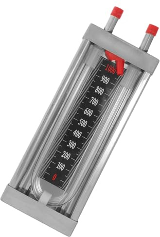 Garneck U-Rohr-Manometer Aus Edelstahl Wassersäulen-Manometer Mit Messbereich 0–1000 Pa Für Wasserdruck Messen Druckverlusttester Und Vakuumröhrentester Kompakt Für Labor