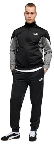 PUMA Herren Essentials Block Trainingsanzug L, Black