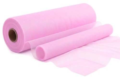 Rouleau de tulle en tissu rose 30 cm x 92 m, EUBSWA tulle pour mariage, fête, jupe tutu, robe de banquet, décoration, artisanat