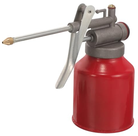 HOODANCOS Distributeur D'Huile Moteur Manuel 1L avec Bec Verseur PréCis pour Lubrification De VéHicules Moto Auto Et Bateaux Bidon D'Huile Antifuite en Aluminium