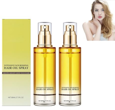 Intensiv Pflegendes Haaröl-Spray, Fragrance Hair Care Essential Oil Spray, Pflegendes Öl Sprays für Kopfhaut und Haare, Trockenheit der Haare Reduzieren (2PC)