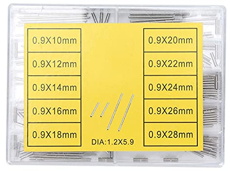 KooingTech Uhrenarmbandstifte, 100-teiliges Set zum Entfernen von Gliedern, Splinten
