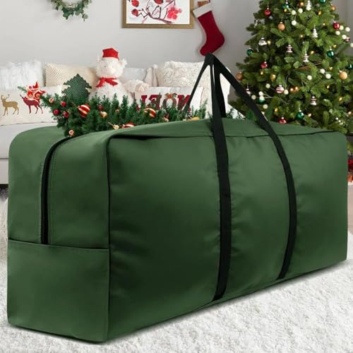 9-12 Ft Christmas Tree Storage Bag Heavy Duty 420D Xmas Tree Storage Bag Extra Large Artificial Christmas Tree Bag with Reinforced Carry Handles And Zipper