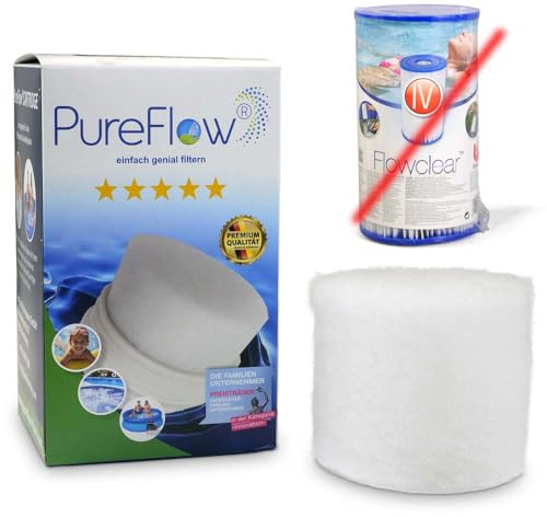 POOL Total PureFlow Filterkartusche Gr. 4-2 Stück Hochleistungs Filterzylinder für Kartuschenfilter - 3D Filtration 250x größere Oberfläche - Allergikerfreundlich - Made in Germany