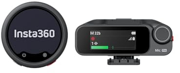 Insta360 Mic Pro Wireless Microphone System (1 TX + 1 RX), E-Ink Display & 32-Bit Float Recording