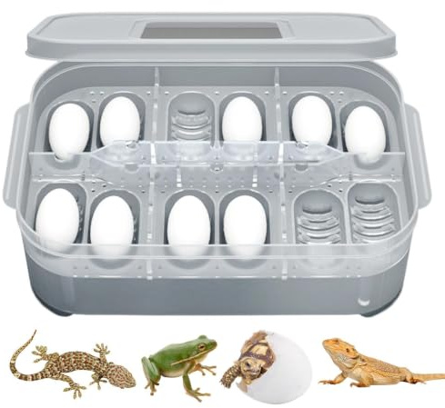 Genérico Incubadora De Reptiles - Incubadora De Huevos De Reptilees | Bandeja De Incubadoras De Huevos De Serpiente De 12 Rejillas | De Cría De Reptiles, Tortugas Semiacuáticas, De Alimentación p