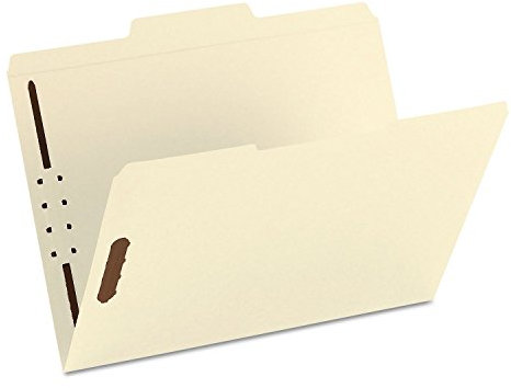 Smead Schnellhefter mit 2 Verschlüssen, verstärkter 1/3-geschnittener Reiter, Briefgröße, Manila, 50 Stück pro Box (14537)
