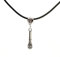 Silver Microphone Pendant On Leather Thong Necklace