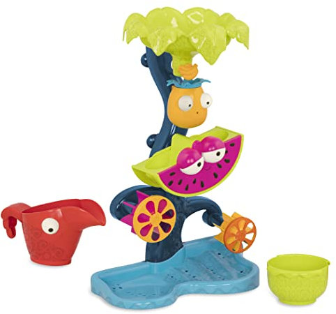 B. toys Badespielzeug Baby Tropische Wassermühle mit Becher – Wasserspielzeug, Badewannenspielzeug, Sandspielzeug – Spielzeug für Kinder ab 18 Monaten