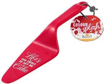 Birkmann, Colour Kitchen, Tortenheber mit Spruch, aus hochwertigem Kunststoff, lebensmittelecht, formstabil, spülmaschinengeeignet, rot, 26 x 6 cm, 429734