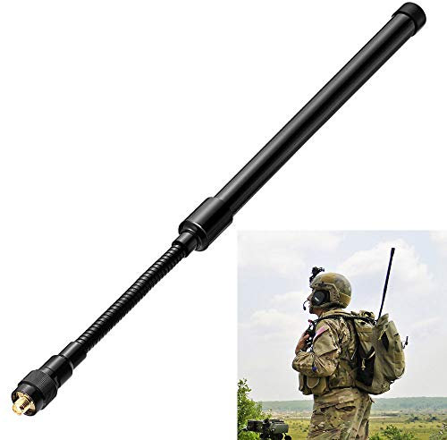 Bingfu Gooseneck CS Tactical Antenna Dual Band VHF UHF 136-174mhz 400-520mhz Ham Radio Antenna Compatible with Baofeng UV-5R BF-F8HP UV-82 BF-888S UV-5X3 UV-9R Handheld Two Way Radio