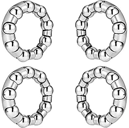 4Pcs Bike Ball Bearing Retainer Replacement Mountain Bike Parts 1/4 inch x 9 Balls Bicycle Repair Accessories for Kids/Stretch Bicycle MTB Bicycle Ball Bearings Bike Crank Bottom Bracket