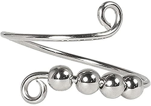 Frauen Spinner Silber Ringe Einstellbare Rollkugel Einzelne Spirale Ringe Für Angstzustände Linderung Stress