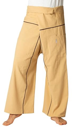 PANASIAM Fisherman Pants Stripe-Design, beige, XL