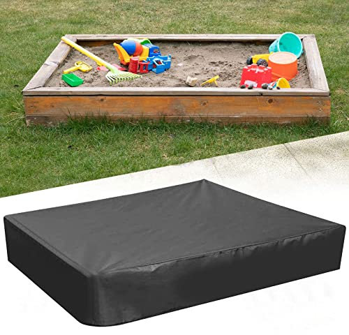 Bâche de bac à sable étanche - 150 x 150 cm - Avec housse - Pour bac à sable - Étanche - Pour jouets, piscine, terrasse