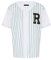 Baseballshirt Trikot gestreift T-Shirt Hemd Weiß-Grün XXL