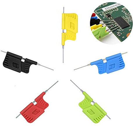 iHaospace 5 Stück Mikro-IC-Klemme Prüfklemme IC-Kleinklemme für SOP/SOIC/TSSOP/TSOP/SSOP/MSOP/PLCC/QFP/TQFP/LQFP/SMD IC-Klemme Schnellprüfklemme IC Clip