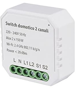 Dimmer elettronico a controllo remoto 2 carichi