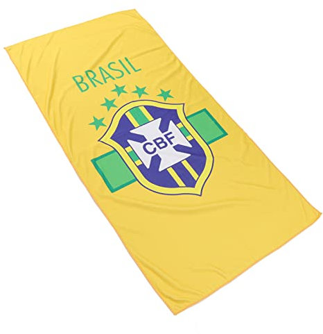 Zerodis Serviette de Plage, Multifonctionnel Serviette de Plage Drapeau National Lavable en Machine à Séchage Rapide pour Cadeaux (Brésil)