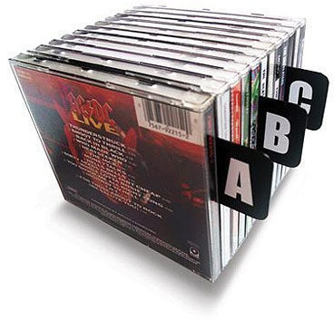 ILLIYIN Trennblätter A-Z, DVD-, CD-Ordner, Alphabet-Organizer, Trennblätter mit alphabetischen Registern, Karteikartenhalter, Karteikarte für Schallplatten, Alben, Datei (schwarz), 26 Stück