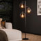 famlights Idris Industrie Stehlampe Wohnzimmer Vintage aus Holz Wohnzimmerlampe/Stehleuchte Wohnzimmer Landhaus Industrial retro Schlafzimmer Standleuchte/Stehlampe Holz Stehlampe E27