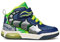 Geox J INEK Boy C Sneaker, Navy/Lime, 30 EU