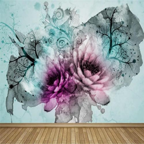 ISAPEE Water Lily Leaves Wall Background Custom Large Mural Wallpaper