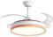 BEL AIR HOME - Ventilador de Techo COSMOS con Motor DC - Luz LED 24W 3 Temperaturas - Aspas Desplegables - Mando a Distancia - Silencioso - Ideal para Habitaciones Pequeñas, Blanco Mini, Metal