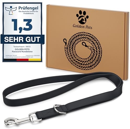Testnote: Sehr gut - Kurzführer Hund 32cm I Wetterfest aus Biothane und Neopren Polsterung I Griffstück für Golden Pets Hundeleine I Hundeleine kurz kleine - große Hunde