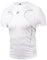 Herren Sport Tshirts Herren Slim Atmungsaktiv Funktionelles Sportshirt Laufen Fitness Schnell Trocknend Kurzarm-T-Shirt Weiß M