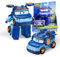 Super Wings Transformations-Flugzeug Supercharged Leo, ca. 12,7 cm große Spiel-Figur für Kinder, 3-in-1 Spielzeug-Flugzeug und Roboterfigur für 3+ Jahre Alten Jungen Mädchen, blau