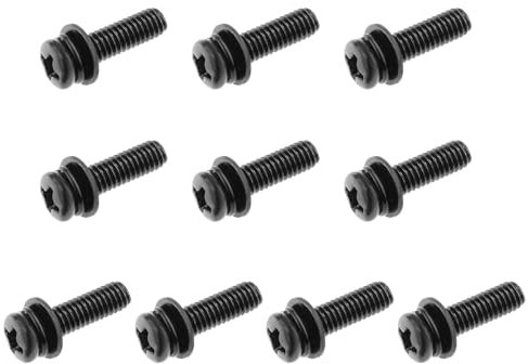 Be In Your Mind 10 Jeux de Vis de Montage Croisées M4 14 Mm Et Rondelles pour Moniteur Vis de Montage Mural Adaptées Au Support Mural TV Moniteurs de Montage Téléviseurs LCD/LED