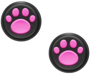 2 tapas de silicona analógicas con estampado de garra de gato rosa, compatibles con controladores PS5, PS4, Xbox Series S, X y Xbox One