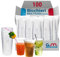 G.M. DISTRIBUZIONE 100 Bicchieri Monouso da 400 Ml in Plastica Trasparente PP, Bicchieri Usa e Getta per Cocktail, Birra, Granite, Frappe, Bicchieri Multiuso Monouso per Bar e Lounge Bar