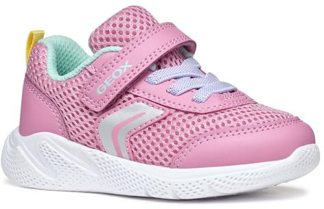 Geox B SPRINTYE Girl D, Zapatillas Bebé-Niñas, Pink/Watersea, 24 EU
