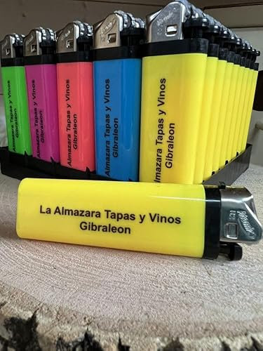 Artículos publicitarios - Merchandising - 50 Encendedores Personalizados - Regalos de Empresa - Detalles de Boda - Mecheros Personalizados Verde