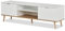 KHG TV-Lowboard 2-türig & 2 Fächer Scandi, TV-Bank aus Holzwerkstoff weiß foliert fürs Wohnzimmer, 35 kg belastbar, 160 x 50 x 40 cm (B/H/T)